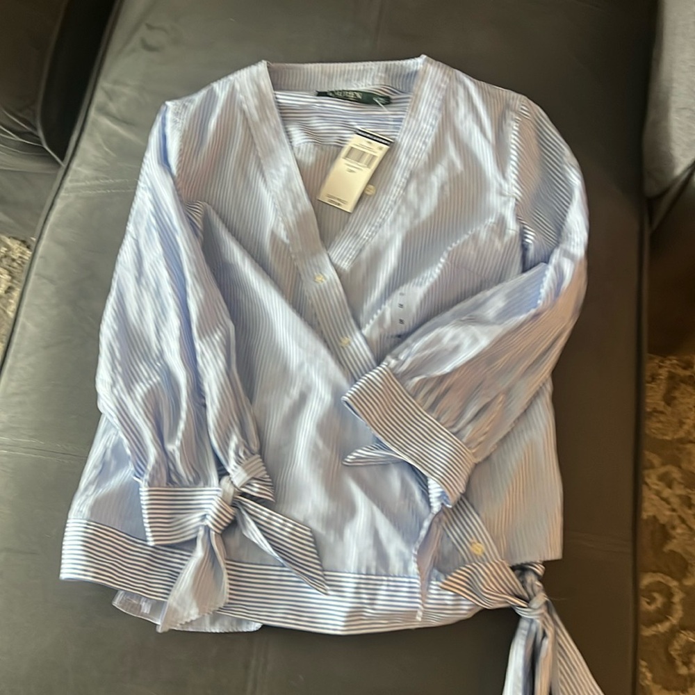 Lauren (Ralph Lauren) Women's Small Blouse NWT Pin Striped!